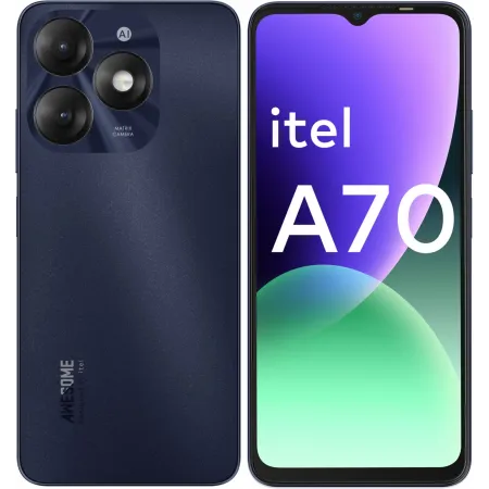 Смартфон Itel A665L A70 256Gb 4Gb черный моноблок 3G 4G 2Sim 6.6" 720x1612 Android 13 13Mpix 802.11 b/g/n GPS GSM900/1800 GSM1900 TouchSc FM microSDXC max2048Gb