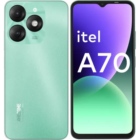 Смартфон Itel A665L A70 256Gb 4Gb зеленый моноблок 3G 4G 2Sim 6.6" 720x1612 Android 13 13Mpix 802.11 b/g/n GPS GSM900/1800 GSM1900 TouchSc FM microSDXC max2048Gb