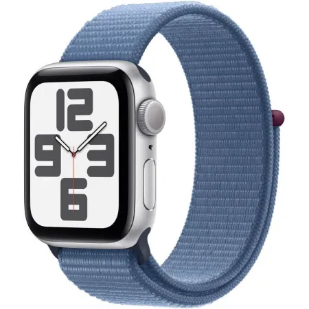 Смарт-часы Apple Watch SE 2023 A2723 44мм OLED корп.серебристый Sport Loop рем.синий разм.брасл.:130-200мм (MREF3LL/A)