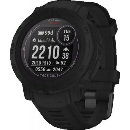 Смарт-часы Garmin Instinct 2 Solar 45мм 0.9" AMOLED корп.черный силикон рем.черный (010-02627-03)