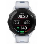 Смарт-часы Garmin Forerunner 265 33мм 1.3" AMOLED корп.черный/белый силикон рем.белый (010-02810-11)