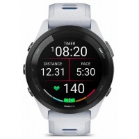 Смарт-часы Garmin Forerunner 265 33мм 1.3" AMOLED корп.черный/белый силикон рем.белый (010-02810-11)