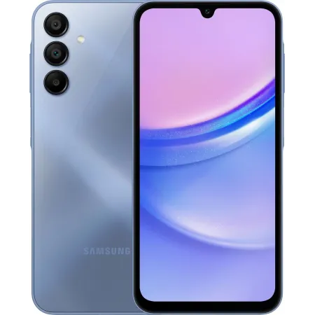 Смартфон Samsung SM-A155F Galaxy A15 128Gb 6Gb синий моноблок 3G 4G 2Sim 6.5" 1080x2340 Android 14 50Mpix 802.11 a/b/g/n/ac NFC GPS GSM900/1800 GSM1900 TouchSc microSD max1024Gb