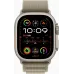 Смарт-часы Apple Watch Ultra 2 A2986 49мм OLED корп.титан Alpine loop рем.оливковый разм.брасл.:145-190мм (MREY3LW/A)