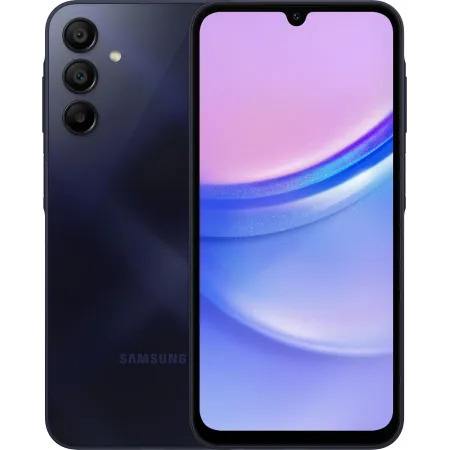 Смартфон Samsung SM-A155F Galaxy A15 256Gb 8Gb темно-синий моноблок 3G 4G 2Sim 6.5" 1080x2340 Android 14 50Mpix 802.11 a/b/g/n/ac NFC GPS GSM900/1800 GSM1900 TouchSc microSD max1024Gb