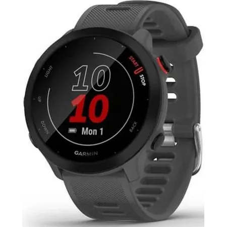 Смарт-часы Garmin Forerunner 55 42мм 1.04" LCD корп.серый рем.серый разм.брасл.:127-220мм (010-02562-13)