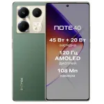 Смартфон Infinix X6853 Note 40 256Gb 8Gb зеленый моноблок 3G 4G 6.78" 1080x2436 Android 14 108Mpix 802.11 a/b/g/n/ac NFC GPS GSM900/1800 GSM1900 TouchSc Protect FM