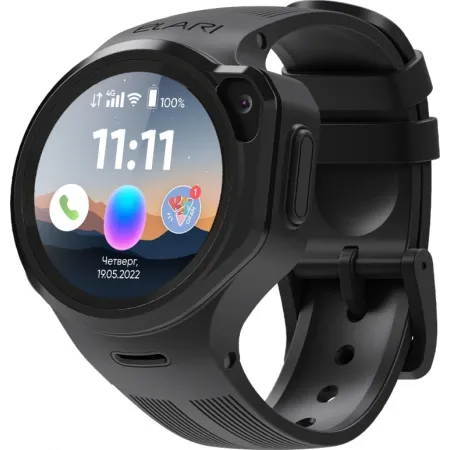 Смарт-часы Elari 4GR M 1.3" IPS корп.черный рем.черный (KP-4GR-M-BLK)