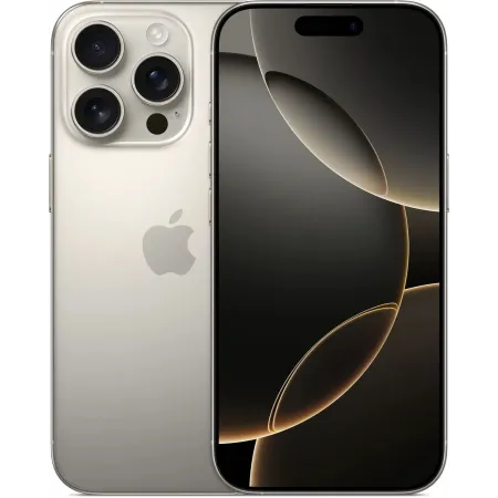 Смартфон Apple iPhone 16 Pro 256Gb титан моноблок 3G 4G 1Sim 6.3" 1206x2622 iOS 18 48Mpix 802.11 a/b/g/n/ac/ax/be NFC GPS Protect