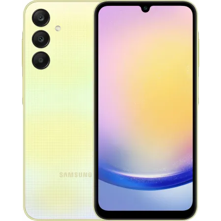 Смартфон Samsung SM-A256E Galaxy A25 128Gb 6Gb желтый моноблок 3G 4G 2Sim 6.5" 1080x2340 Android 14 50Mpix 802.11 a/b/g/n/ac NFC GPS GSM900/1800 GSM1900 TouchSc microSD max1024Gb