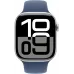 Смарт-часы Apple Watch Series 10 A2999 46мм 2.1" OLED корп.серебристый Sport Band рем.синий разм.брасл.:140-190мм (MWWL3ZP/A)