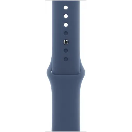 Смарт-часы Apple Watch Series 10 A2999 46мм 2.1" OLED корп.серебристый Sport Band рем.синий разм.брасл.:140-190мм (MWWL3ZP/A)