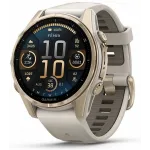 Смарт-часы Garmin Fenix 8 43мм 1.3" AMOLED корп.золотистый рем.серый разм.брасл.:108-182мм (010-02903-11)
