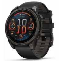 Смарт-часы Garmin Fenix 8 47мм 1.4" AMOLED корп.черный рем.черный разм.брасл.:125-208мм (010-02904-21)