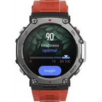 Смарт-часы Amazfit T-Rex 3 A2323 48.5мм 1.5" AMOLED корп.темно-серый рем.красный разм.брасл.:145-210мм