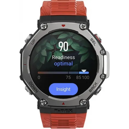 Смарт-часы Amazfit T-Rex 3 A2323 48.5мм 1.5" AMOLED корп.темно-серый рем.красный разм.брасл.:145-210мм
