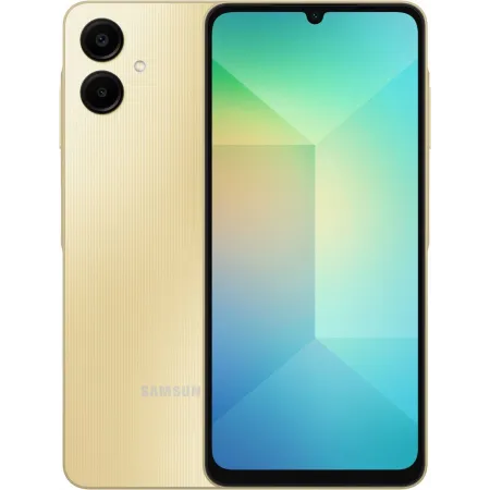 Смартфон Samsung SM-A065F Galaxy A06 64Gb 4Gb золотистый моноблок 3G 4G 2Sim 6.7" 720x1600 Android 14 50Mpix 802.11 a/b/g/n/ac GPS GSM900/1800 GSM1900 TouchSc microSD max1024Gb