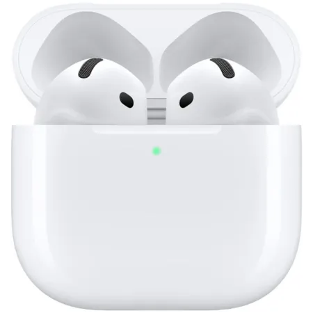 Гарнитура вкладыши Apple AirPods 4 A3050/A3053/A3058 белый беспроводные bluetooth в ушной раковине (MXP63HN/A)