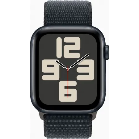 Смарт-часы Apple Watch SE 2024 A2723 44мм OLED корп.темная ночь Sport Loop рем.темная ночь разм.брасл.:130-200мм (MXEP3LL/A)