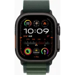 Смарт-часы Apple Watch Ultra 2 2024 A2986 49мм OLED корп.черный титан Alpine loop рем.темно-зеленый разм.брасл.:145-190мм (MX4R3LW/A)