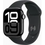 Смарт-часы Apple Watch Series 10 A2986 42мм OLED корп.черный Sport Band рем.черный разм.брасл.:130-180мм (MWWE3LW/A)