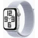 Смарт-часы Apple Watch SE 2024 A2723 44мм OLED корп.серебристый Sport Loop рем.голубой разм.брасл.:145-220мм (MXET3LL/A)