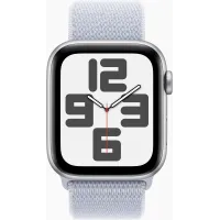 Смарт-часы Apple Watch SE 2024 A2723 44мм OLED корп.серебристый Sport Loop рем.голубой разм.брасл.:145-220мм (MXET3LL/A)