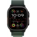 Смарт-часы Apple Watch Ultra 2 2024 A2986 49мм OLED корп.черный титан Alpine loop рем.темно-зеленый разм.брасл.:130-160мм (MX4Q3ZP/A)