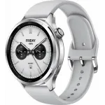 Смарт-часы Xiaomi Watch S4 47мм 1.43" AMOLED корп.серебристый рем.серый (BHR9197GL)
