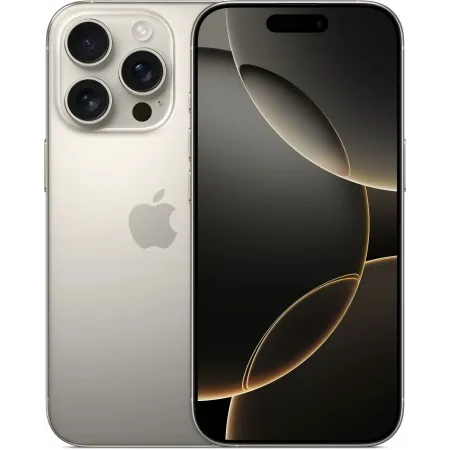 Смартфон Apple A3293 iPhone 16 Pro 256Gb титан моноблок 3G 4G 1Sim 6.3" 1206x2622 iOS 18 48Mpix 802.11 a/b/g/n/ac/ax/be NFC GPS Protect