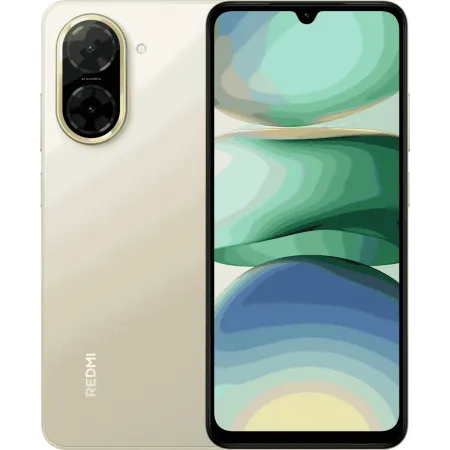 Смартфон Xiaomi Redmi A5 128Gb 4Gb золотой моноблок 3G 4G 2Sim 6.88" 720x1640 Android 15 Go 32Mpix 802.11 a/b/g/n/ac GPS FM microSD max2048Gb