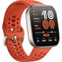Смарт-часы Amazfit Bip 6 A2435 1.97" AMOLED корп.серый рем.красный разм.брасл.:130-195мм (6970100377880)