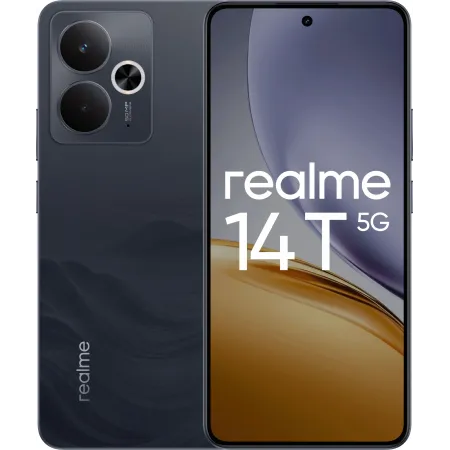 Смартфон Realme RMX5078 14T 5G 128Gb 8Gb черный моноблок 3G 4G 2Sim 6.67" 1080x2400 Android 15 50Mpix 802.11 a/b/g/n/ac/ax NFC GPS GSM900/1800 GSM1900 Protect