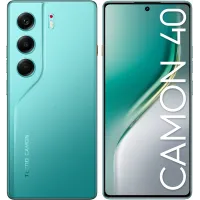 Смартфон Tecno Camon 40 256Gb 8Gb зеленый моноблок 3G 4G 2Sim 6.78" 1080x2436 Android 15 50Mpix 802.11 a/b/g/n/ac NFC GPS GSM900/1800 GSM1900 Protect FM microSD max1024Gb