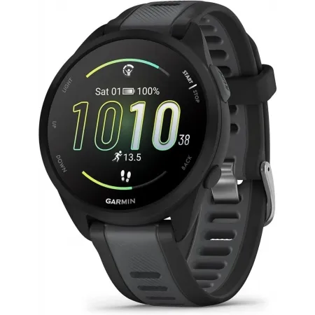 Смарт-часы Garmin Forerunner 165 AMOLED корп.черный рем.черный/серый (010-02863-20)
