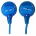 Гарнитура внутриканальные Sony MDR-EX14AP 1.2м синий проводные в ушной раковине (MDREX14APLIZIN) Гарнитура внутриканальные Sony MDR-EX14AP 1.2м синий проводные в ушной раковине (MDREX14APLIZIN)