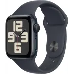 Смарт-часы Apple Watch SE 2024 A2722 40мм OLED корп.темная ночь Sport Band рем.темная ночь разм.брасл.:140-190мм (MXE73ZP/A)