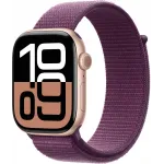 Смарт-часы Apple Watch Series 10 A2999 46мм 2.1" OLED корп.розовое золото Sport Loop рем.сливовый разм.брасл.:130-200мм (MWWV3ZP/A)