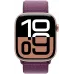 Смарт-часы Apple Watch Series 10 A2999 46мм 2.1" OLED корп.розовое золото Sport Loop рем.сливовый разм.брасл.:130-200мм (MWWV3ZP/A)