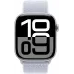 Смарт-часы Apple Watch Series 10 A2999 46мм 2.1" OLED корп.серебристый Sport Loop рем.голубой разм.брасл.:130-200мм (MWWN3ZP/A)
