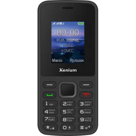 Мобильный телефон Xenium X175 черный моноблок 2Sim 1.8" 128x160 Nucleus GSM900/1800 MP3 FM