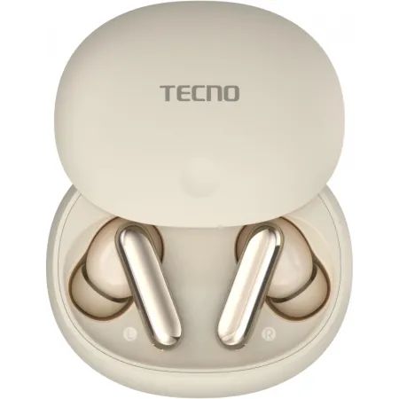 Гарнитура внутриканальные Tecno TU01 кремовый беспроводные bluetooth в ушной раковине (TU01 AIR GREAMY WHITE)