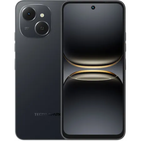 Смартфон Tecno Spark 40C 128Gb 8Gb черный моноблок 3G 4G 2Sim 6.67" 720x1600 Android 15 13Mpix 802.11 a/b/g/n/ac/ax NFC GPS GSM900/1800 Protect FM microSD max1024Gb