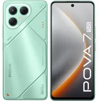 Смартфон Tecno Pova 7 5G 256Gb 8Gb зеленый моноблок 3G 4G 2Sim 6.78" 1080x2460 Android 15 50Mpix 802.11 a/b/g/n/ac/ax NFC GPS GSM900/1800 Protect microSD max1024Gb