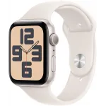 Смарт-часы Apple Watch SE 2024 A2723 44мм OLED корп.сияющая звезда Sport Band рем.сияющая звезда разм.брасл.:160-210мм (MXEV3ZP/A)
