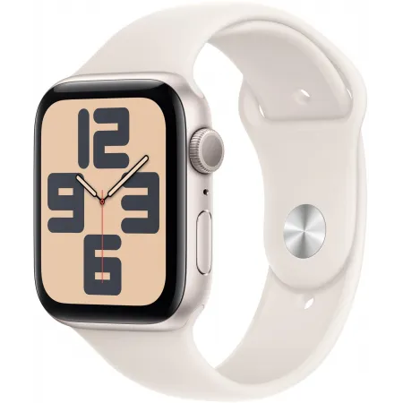 Смарт-часы Apple Watch SE 2024 A2723 44мм OLED корп.сияющая звезда Sport Band рем.сияющая звезда разм.брасл.:160-210мм (MXEV3ZP/A)