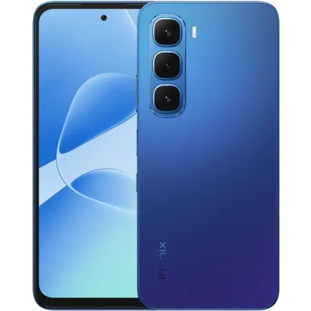 Смартфон Infinix X6728 Hot 60i 256Gb 8Gb синий моноблок 3G 4G 2Sim 6.7" 720x1600 Android 15 50Mpix 802.11 a/b/g/n/ac NFC GPS Protect FM microSD max1024Gb