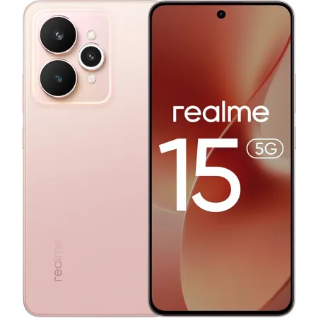 Смартфон Realme RMX5106 15 256Gb 8Gb розовый моноблок 3G 4G 6.78" 1264x2780 Android 15 50Mpix 802.11 a/b/g/n/ac/6 NFC GPS GSM900/1800 GSM1900