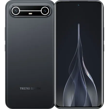 Смартфон Tecno Spark Slim 256Gb 8Gb черный моноблок 3G 4G 6.78" 1224x2720 Android 15 50Mpix 802.11 a/b/g/n/ac/ax NFC GPS GSM900/1800 Protect