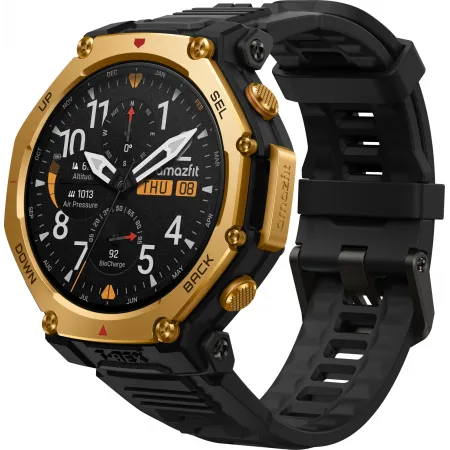 Смарт-часы Amazfit T-rex 3 Pro A2444 48мм 1.5" AMOLED корп.золотистый рем.черный разм.брасл.:22мм (1747223) Смарт-часы Amazfit T-rex 3 Pro A2444 48мм 1.5" AMOLED корп.золотистый рем.черный разм.брасл.:22мм (1747223)